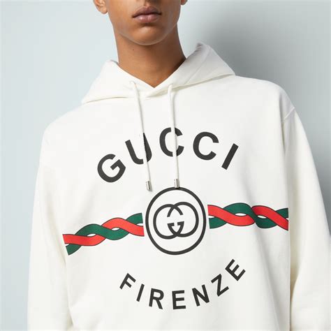 Gucci Firenze 1921 Hooded Sweatshirt 'White' 